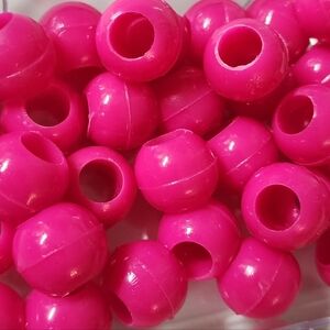 Beadtopia Chunky Bright Pink Large Beads New Accessories Jewelry Crafts